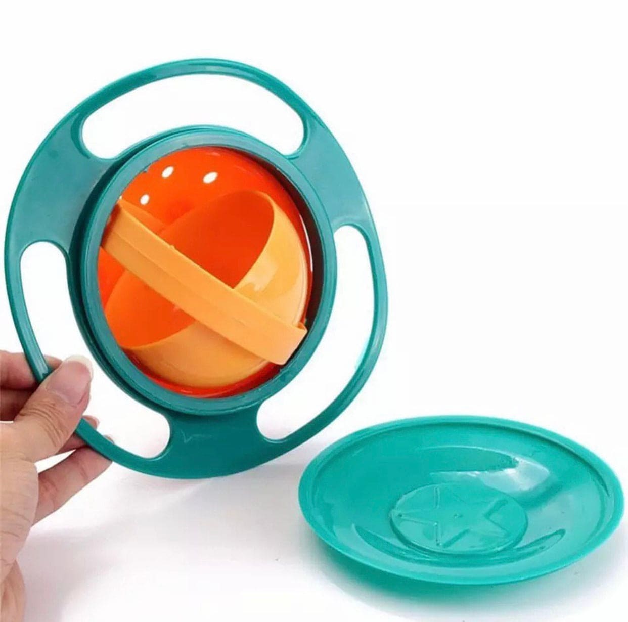 360 Degree Gyro Magic Baby Anti Spill Bowl, Baby Feeding Toy Bowl, Baby Food Dinnerware, Spill-Proof Universal Gyro Bowl