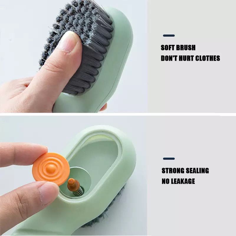 Liquid Shoes Brush, Multifunction Soft Bristled Brush, Automatic Filling Shoe Clothes Board Brush, Home Cleaning Tool, Long Handle Shoe Brush, Long Handle Shoe Brush