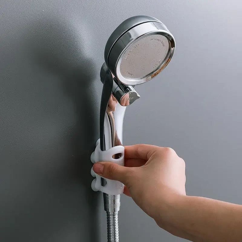 Set of 2 Bathroom Shower Head Holder, Suction Cup Wall Mounted Non-slip Stand Bracket, Bathroom Hooks Storage Organizer, Shower Nozzle Fixing Bracket, Silicone Shower Head Holder
