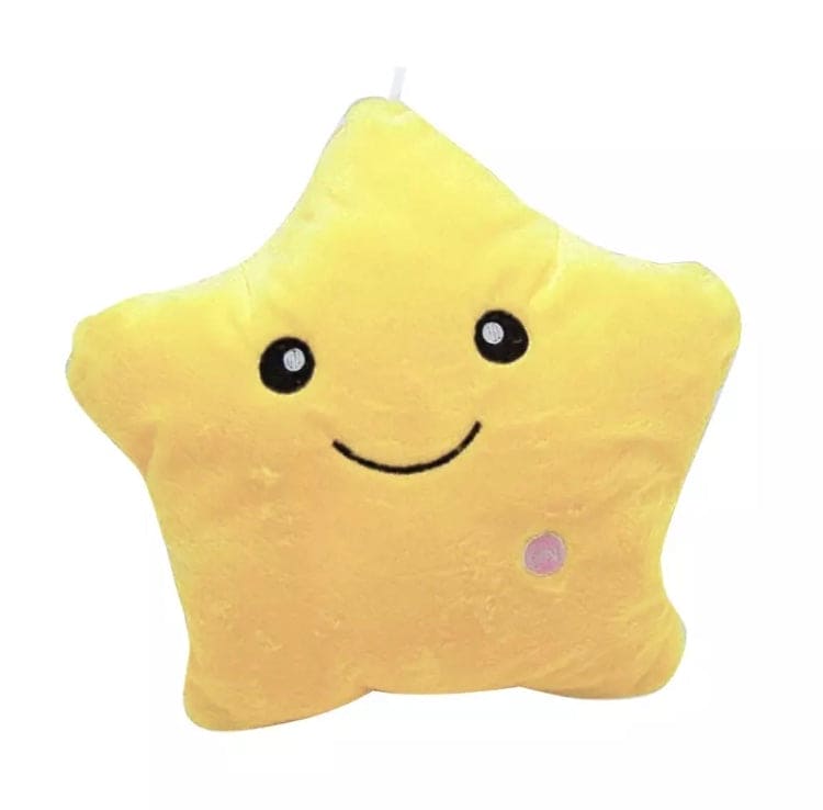 Creative 34cm Luminous Star Shaped Plush Pillow, Twinkle Star Light Up Plush Pillow