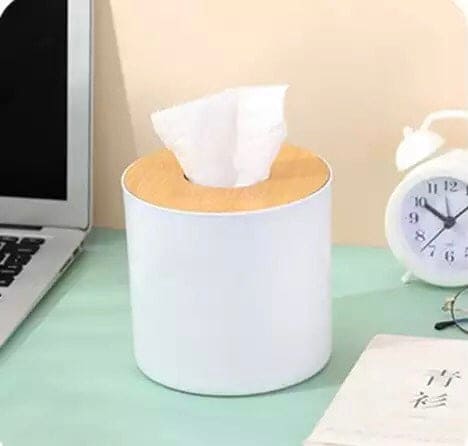 Wooden Cover Round Tissue Box, Bamboo Wood Drawer Napkin Box, Toilet Roll Holder, Living Room Toilet Roll Paper Box, Simple Stylish Home Tissue Paper Dispenser, Drawing Tissue Organizer
