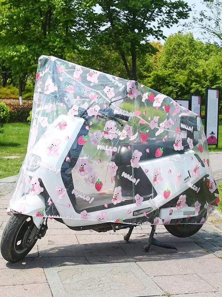 Bike Printed Dustproof Cover, Thicken Waterproof Cover, Protective Clothing, Motorcycle Rain Shield, Washable Sunscreen Sleeve Protector