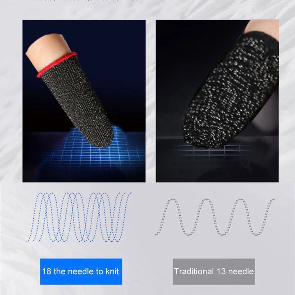 1 Pair Finger Sleeves For Gaming, Sweatproof Gloves Breathable Fingertips For Mobile Games, Non-Scratch Sensitive Touch Screen Gaming Finger Thumb Sleeve Gloves