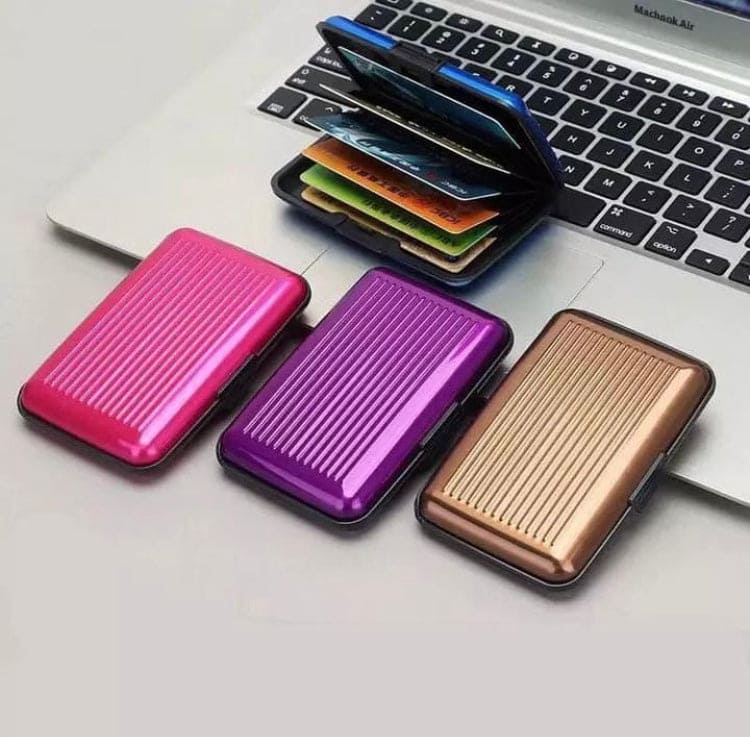 Plastic Business Card Holder, Waterproof Stainless Steel Card Case, Solid Credit Card Holder, Money Bag Storage Travel Wallet