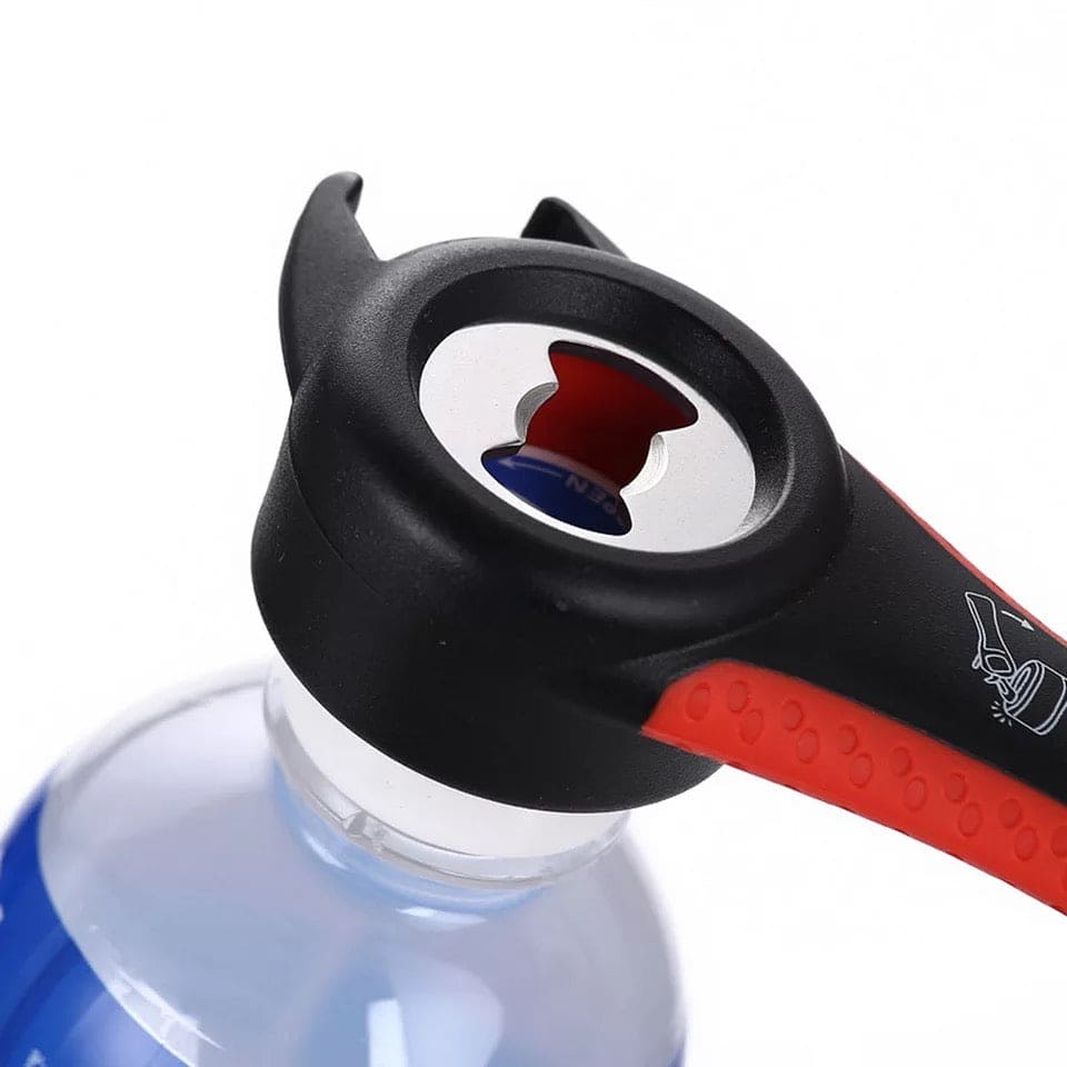 5 In 1 Multifunctional Plastic Bottle Lid Opener, Twist Off Easy Claw Kitchen Opener, Stainless Steel Jar Can Remover, Jar Opener Gripper Pad Easy To Use For Seniors With Arthritis