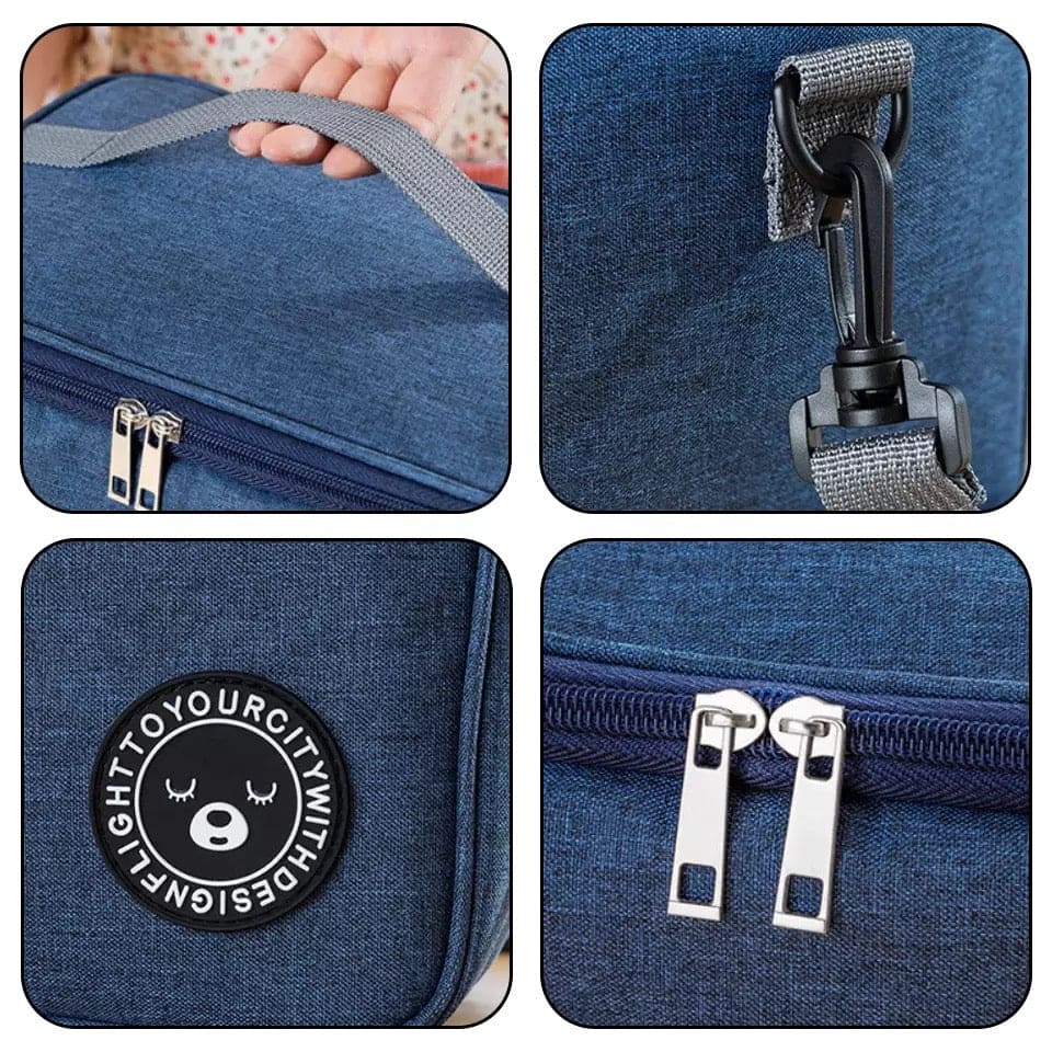 Crossbody Lunch Box Bag, Food Thermal Box, Shoulder Strap Organizer Insulated Case, Water Proof Office Cooler Lunch Box Bag