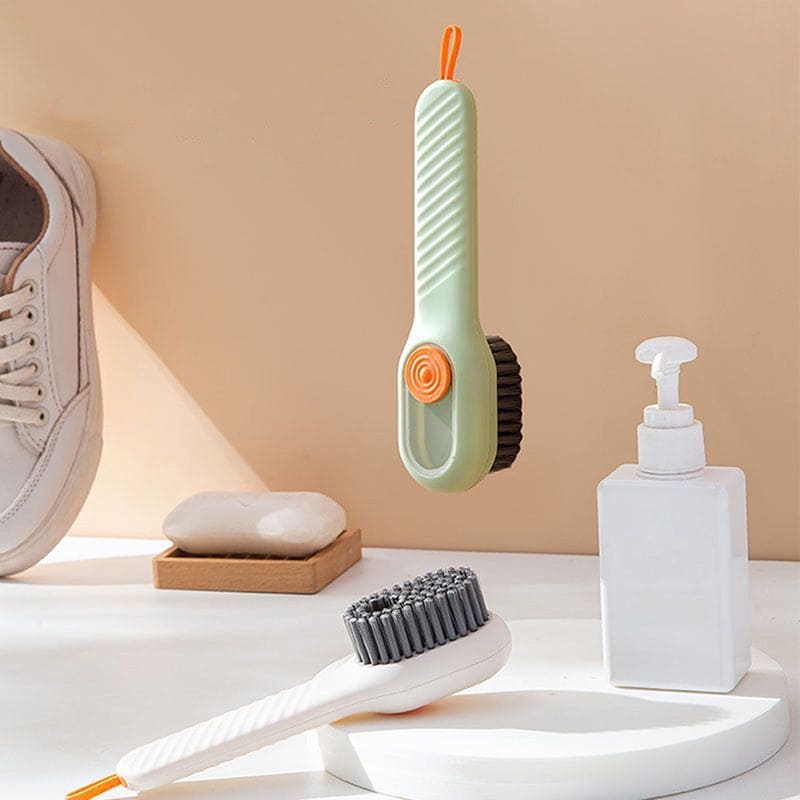 Liquid Shoes Brush, Multifunction Soft Bristled Brush, Automatic Filling Shoe Clothes Board Brush, Home Cleaning Tool, Long Handle Shoe Brush, Long Handle Shoe Brush
