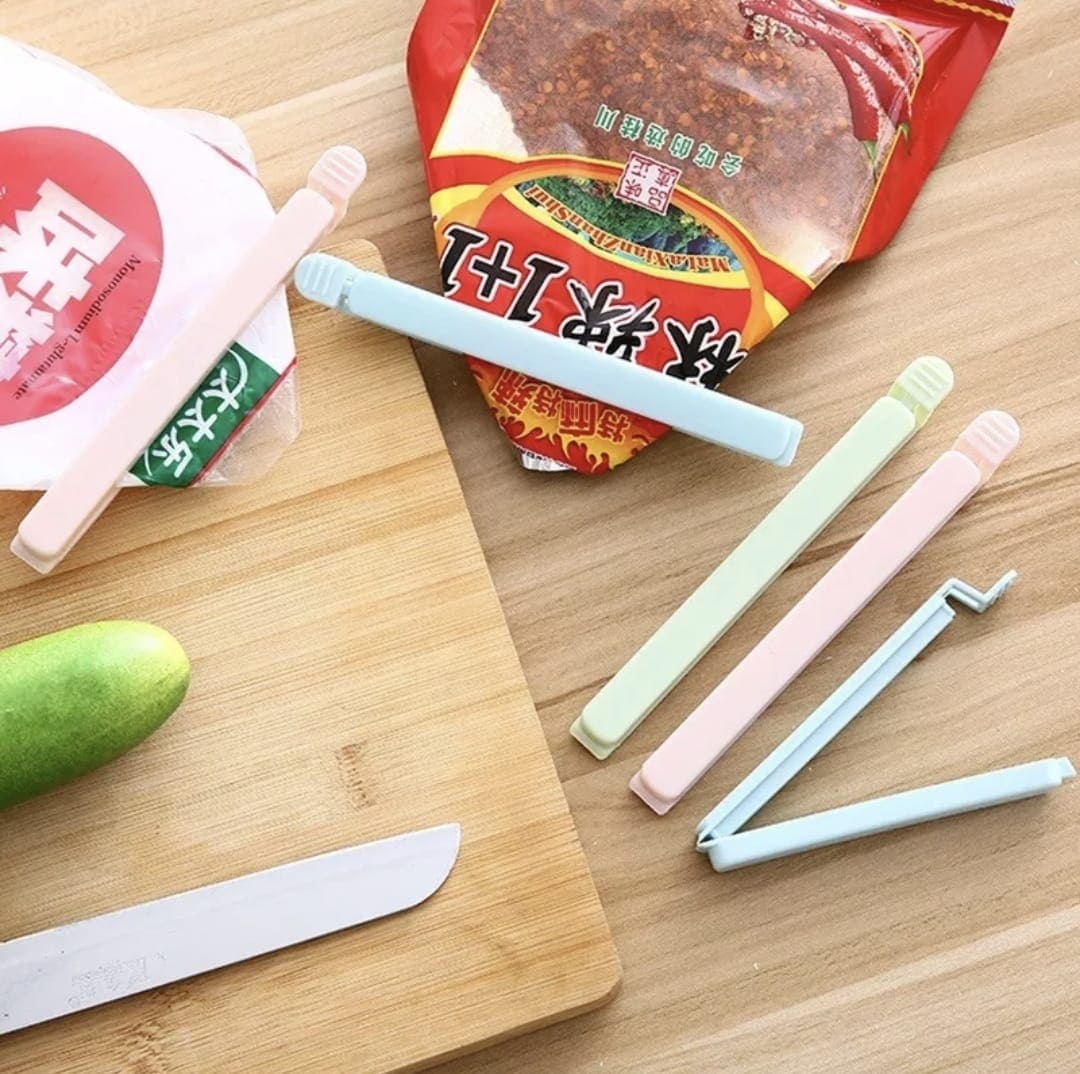 Set of 5 Pack Bag Clips, Food Snack Sealing Clip, Clamp Food Close Clip Seal Kitchen Tool, Freezer & Fridge Bag Sealing Clips, Kitchen Food Bag Clips