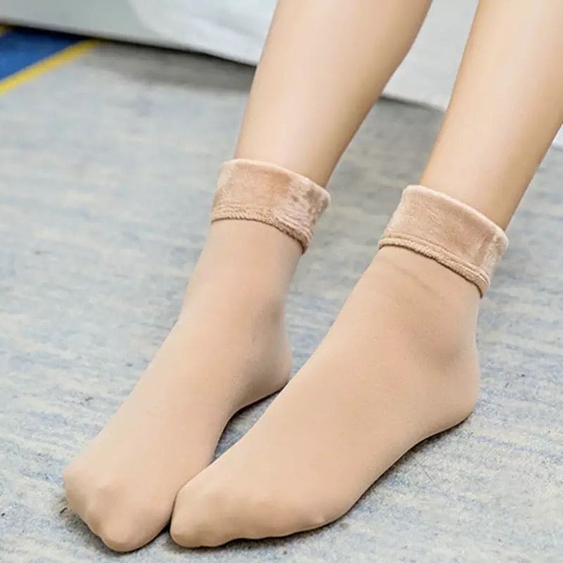 Winter Warm Thicken Thermal Socks, Wool Cashmere Snow Seamless Socks, Woolen Warm Socks Winter Thicken Thermal Wool Cashmere Socks, Seamless Female Fur Socks