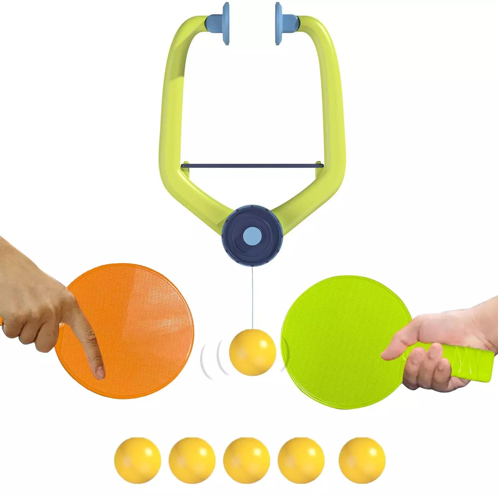 Children's Hanging Table Tennis Trainer, Suspended Ball Trainer, Hanging Table Tennis Trainer, Indoor ABS Self Training Hanging Double Ping Pong Toy Trainer, Sports Family Game Home, Tennis Racket