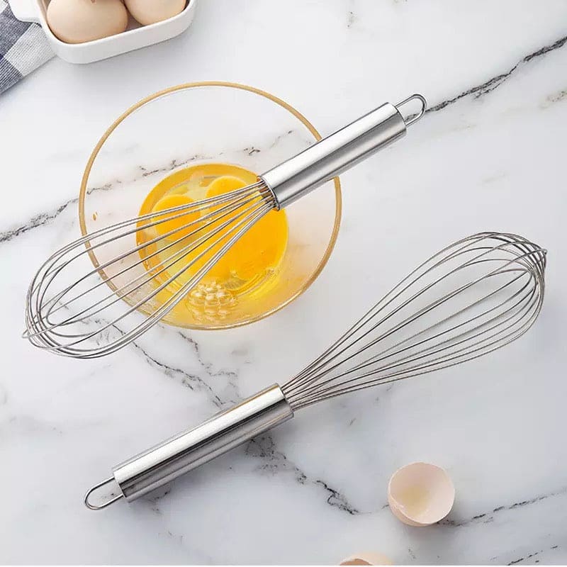 Stainless Steel Balloon Whisk Beater, Kitchen Baking Tools, Egg Beater Mixer Kitchen Tool, Household Kitchen Baking Mixing Tool, Handheld Whisk for Blending, Whisking, Beating, Stirring And Mixing