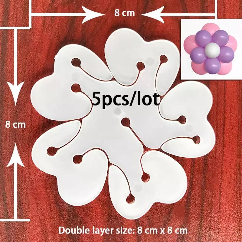 Flower Modelling Balloons Clip, Birthday Party Wedding Decoration Ballons Accessories Foil Balloons Sealing Clamp, Flower Shape Balloon Clips Holder
