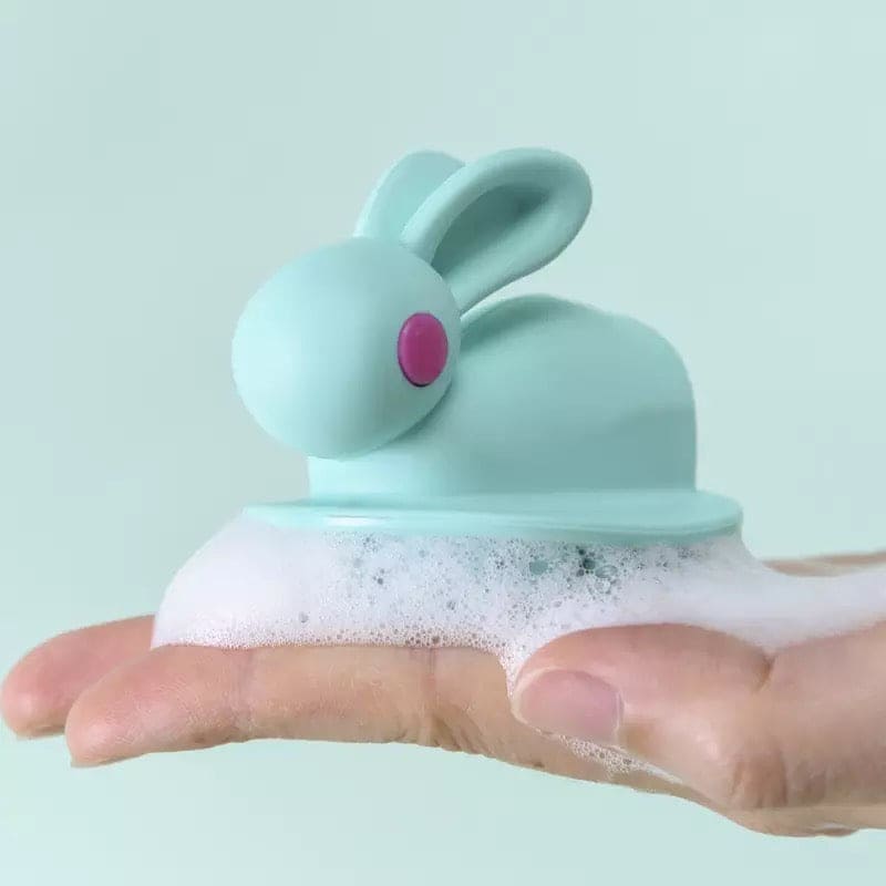 Silicone Rabbit Baby Bath Brush, Hair Washing Comb Shower Brush, Bath Spa Slimming Massage Brush, Soft Glue Shampoo Brush, Head Body Scalp Massage Brush, Children Bath Brush