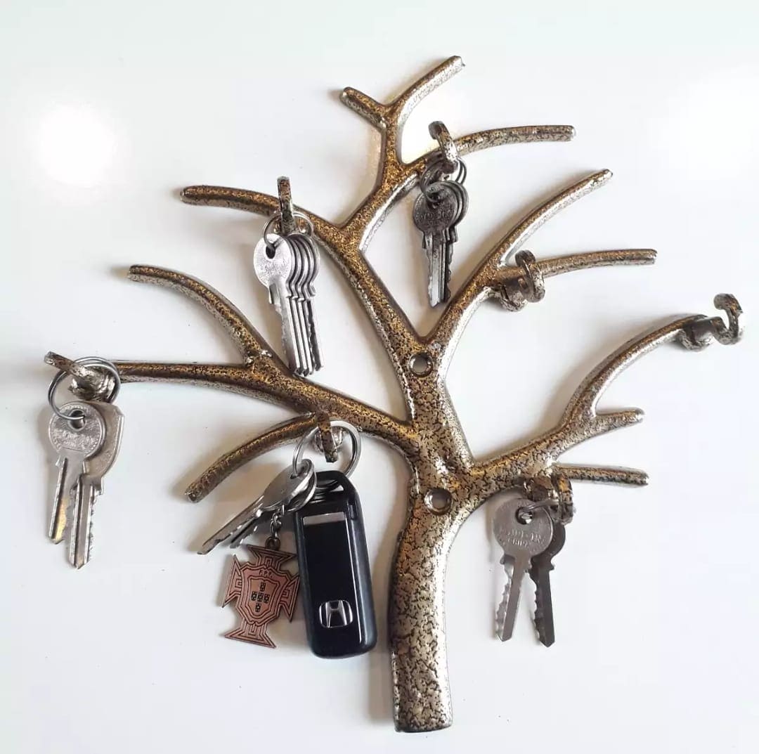 Wall Decorative Antique Design Tree Shaped Key Holder Wall Mounted Key Hooks, Antique Key Hooks