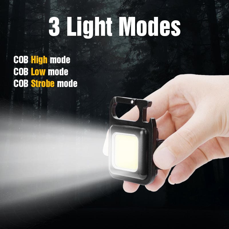 Mini Square LED Flashlight, Portable Pocket Flashlight Keychains, Rechargeable For Outdoor Camping, Emergency Lamps Work Light, Multifunction Portable Pocket Light, COB Inspection Light