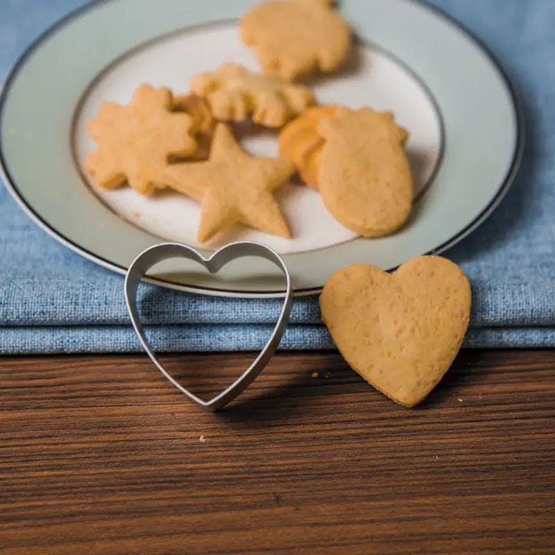 Set Of 12 Stainless Steel Cookie Cutter, Biscuit Baking Mold, Stainless Steel Cookie Mold, Biscuit Press Stamp, Mini Shapes Fondant Cutter Set, Baking Accessories Cake Decoration Tool, Geometric Set for Biscuit Cutter