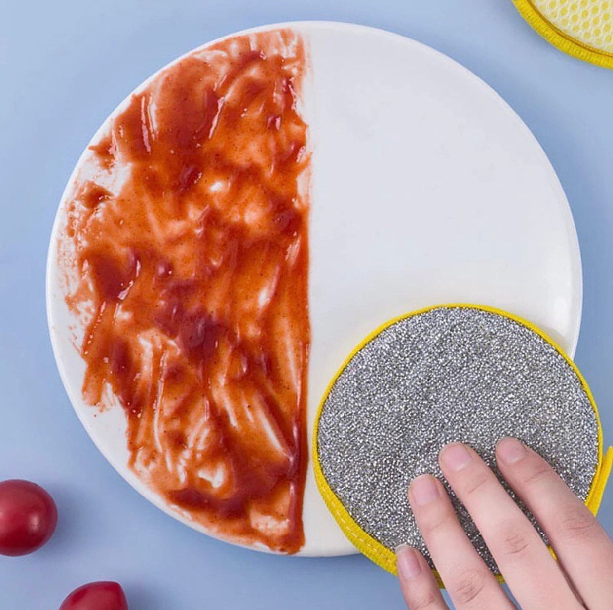 Double Sided Dishwashing Sponge, Pan Pot Dish Wash Sponge, Tableware Dish Washing Brush