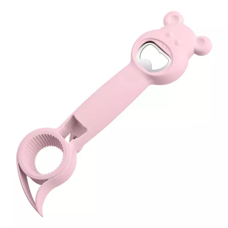 Cute 4 in 1 Multifunction Lid Remover, Stainless Steel Bottle Opener, Baer Unscrew Can opener, Jars Opener, Fridge Manual Lid Remover, Multifunctional Bottle Opener, 4 in 1 Lid Seal Remover, Water Bottle Opener for Women