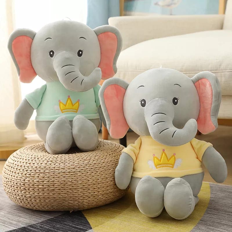 large long nose elephant gray soft plush sleep baby pillow