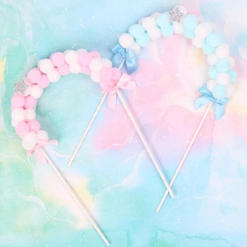 Pompom Ball Cake Topper
