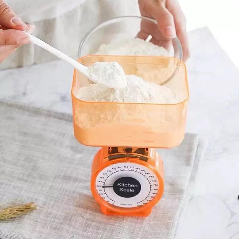 Mini Kitchen Scale With Tray Bowl, Measuring Weight Tool, Measure and Compass Mechanical Scales