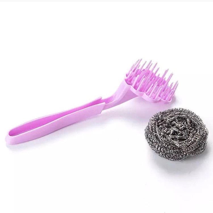 Long Handle Wire Ball Cleaning Brush, Dish Cleaning Brush, Ball Brush Cleaning Brush