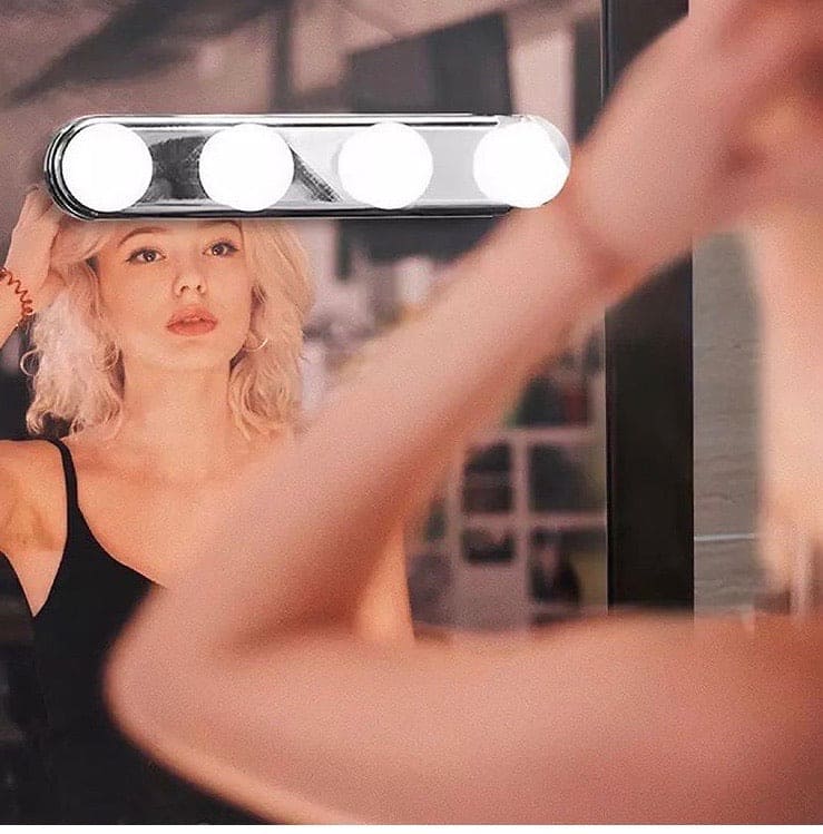 4 Bulb Vanity Light, Vanity LED Mirror Lights With Suction Cups, Glow Light, Led Lights For Mirror