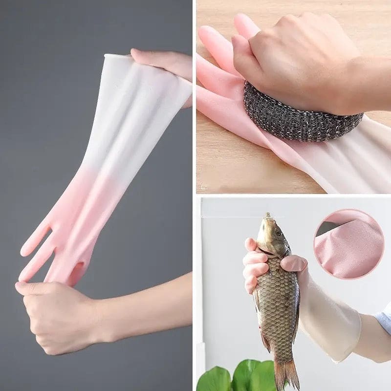1 Pair Silicone Cleaning Gloves, Dishwashing Cleaning Gloves, Silica Gel Cleaning Gloves Scrubber, Multifunction Silicone Cleaning Gloves, Durable Scrubber Rubber Gloves, Waterblock Reusable Household Cleaning Gloves