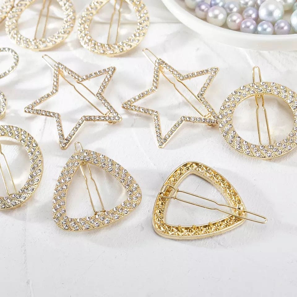 Hairpin Brooch Pin, Letter Faux Pearls Ladies Electroplating Sweater Suit Brooch Jewelry Accessories, Pearl Diamond Ecrusted Oval Hair Ball Head Twist Clip