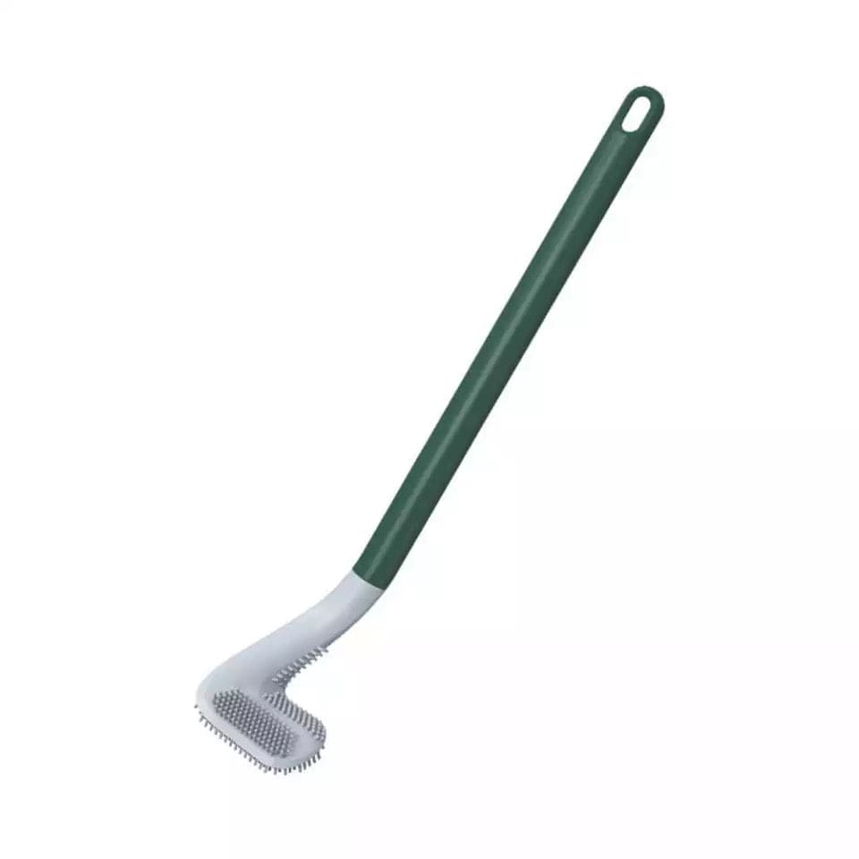 New Golf Toilet Soft Brush, Long Handle No Dead Angle Toilet Rubber Cleaning Brush, Cleaning Long Handle Toilet Cleaning Brush With Quick Drying Holder Set, Soft Silicone Toilet Brush For Bathroom, Bendable Silicone Brush Head