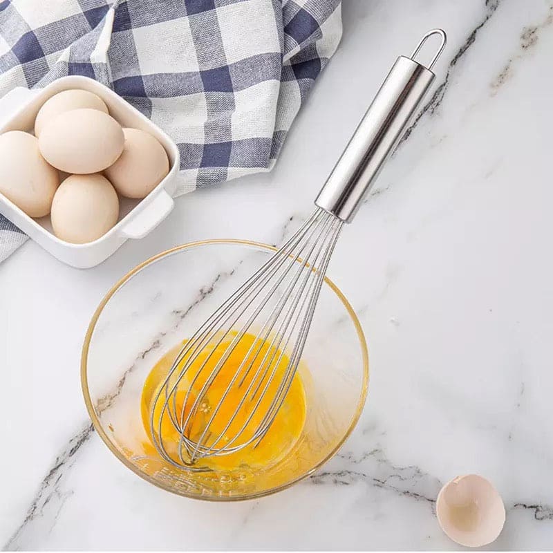 Stainless Steel Balloon Whisk Beater, Kitchen Baking Tools, Egg Beater Mixer Kitchen Tool, Household Kitchen Baking Mixing Tool, Handheld Whisk for Blending, Whisking, Beating, Stirring And Mixing