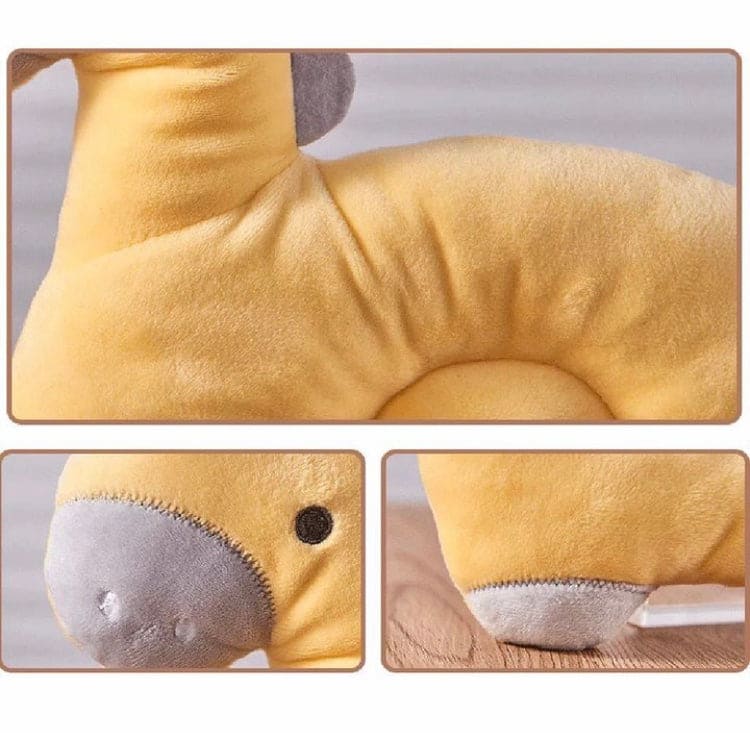 Lovely Cartoon Baby Shaping Pillow, Soft Breathable Infant Toddler Headrest Baby Pillows, Cartoon Anti-fall Toddler Cushion Travel Pillow, Baby Memory Foam Pillow With Hole, New Born Baby Comfy Sleep Pillow