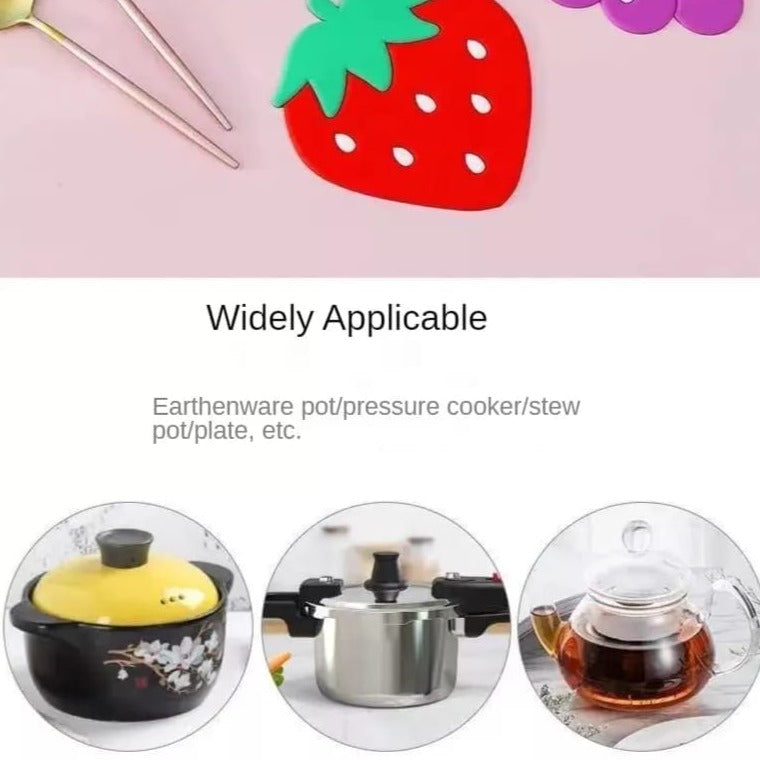 Silicone Insulation Fruit Pad, Fruit Antiskid Mat Cup Pad, Table Mat Bowl Cup Pads, Mat Drink Coaster, Silicone Coasters Non-Slip Insulation Pads