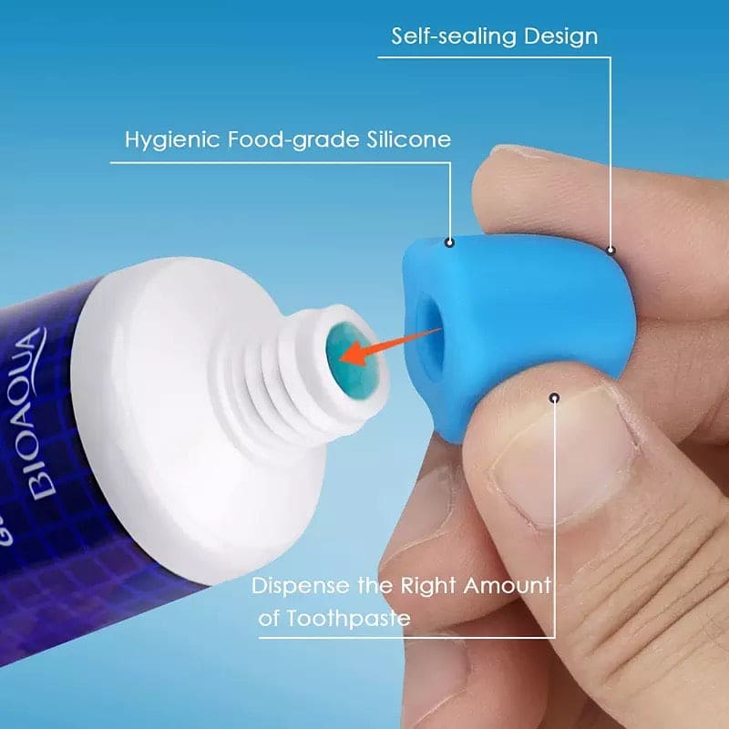 Silicone Lazy Self-Closing Toothpaste Tube Squeezer, Self-Closing Toothpaste Caps, Silicone Manual Toothpaste Squeezer, Squeezing Toothpaste Device, Toothpaste Cap Self-Closing Edible