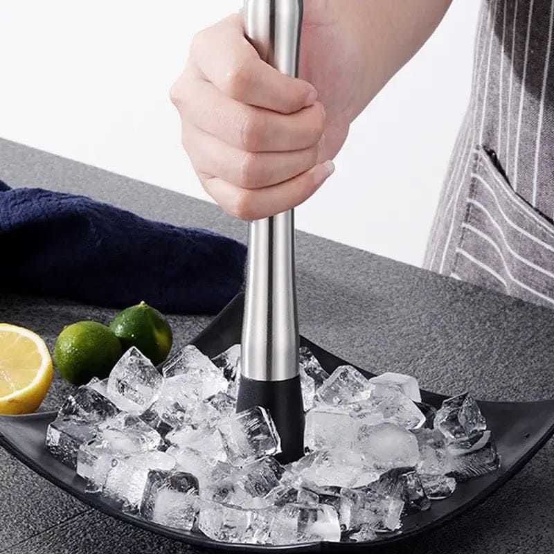 Stainless Steel Muddler, Ice Crusher Bar, Stainless Steel Cocktail Muddler Mixer, Steel Wine Mixing Stick, Cocktail Shaker Boston Bar, Home Bar Bartender Tool