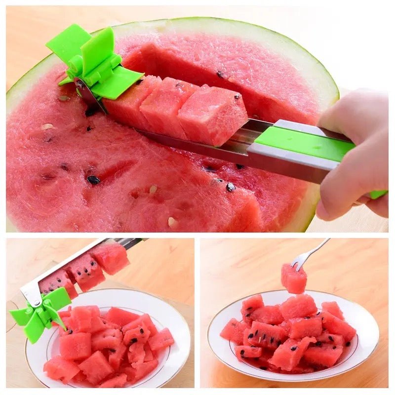 Watermelon Windmill Cutter, Stainless Steel Watermelon Slicer, Multifunctional Fruit Cutter, Cantaloupe Slicer Fruit Divider, Artifact Kitchen Gadget