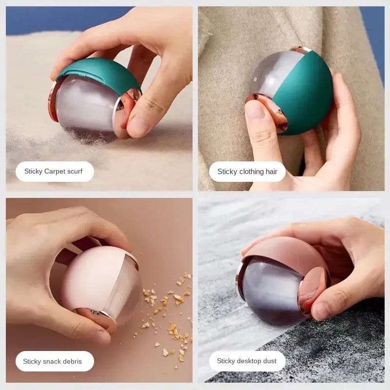 Ball Lint Remover, Hair Removal Ball, Washable Sticky Roller, Clothes Dust Pet Fur Clean Tool, Manual Fluff Remover Clothes Lint Catcher Ball, Reusable Gel Lint Roller, Washable Sticky Roller Ball, Mucilaginous Ball, Round Pet Hair Removal Ball