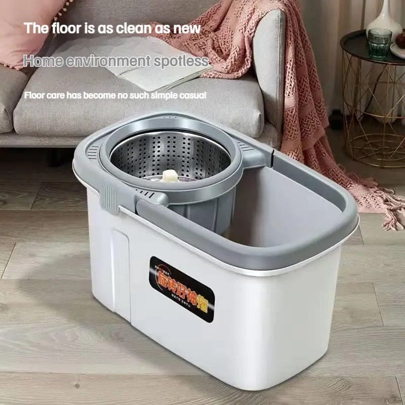 Rectangular Automatic Spin Mop, Hand Free Floor Cleaning Microfiber Mop, Magic Rotating Mop With Bucket, Manual Washing Dual Drive Rotating Mop, Dust Removal Mop Home Kitchen Bathroom Floor Cleaning Mop