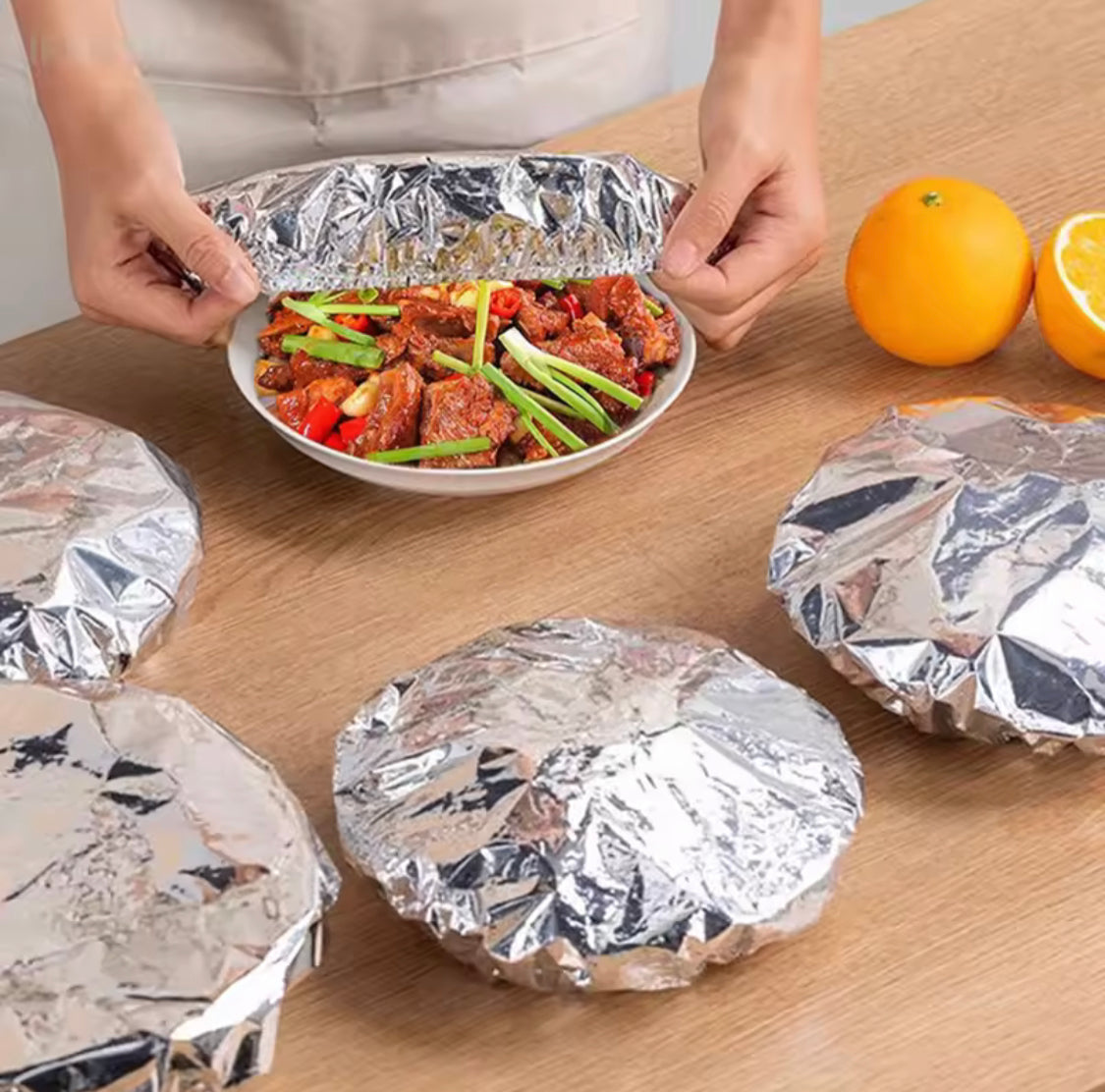 10PCS Reusable Aluminium Foil Covers, Aluminum Foil Insulation Covers, Insulation Aluminium Foil For Food Storage Cover