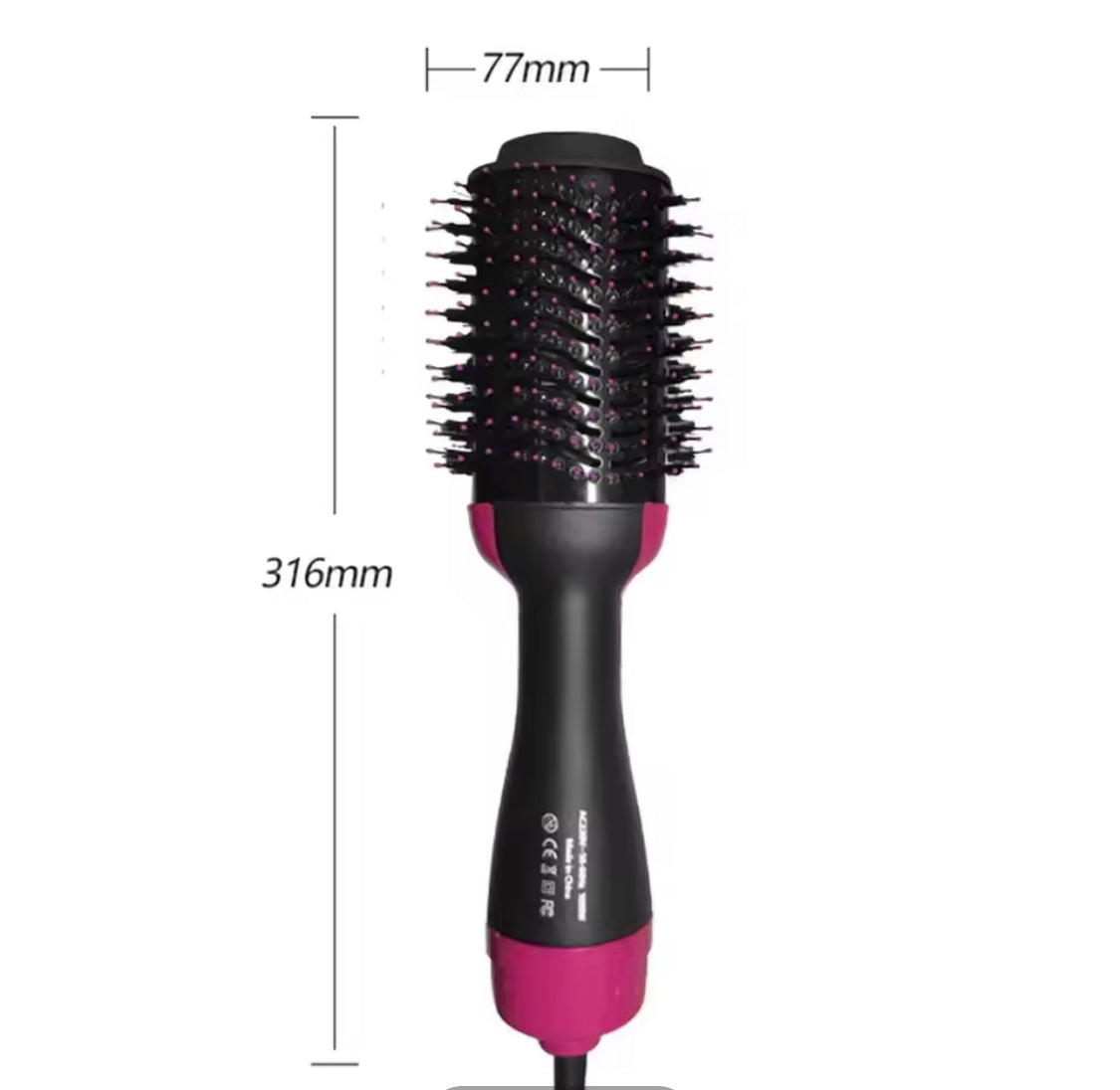 2 in 1 Multifunctional Hair Dryer, Rotating Hot Hair Brush Curler, Blow Dyer Brush, One Step Heating Comb Hair Straightening Brush