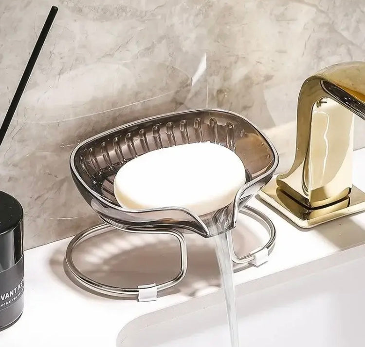 Bathroom Luxury Soap Holder, Drain Water Soap Storage Case Tray, Oval Shape Tray Rack