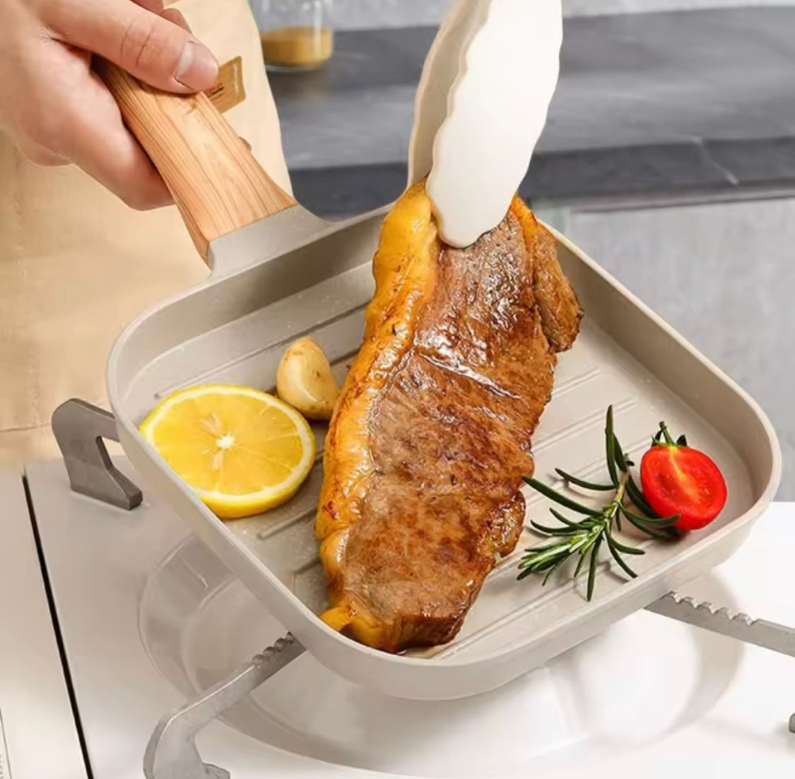 Nonstick Square Frying Pan With  Handle, Non Stick Frying Pan, Household Breakfast Maker Pan