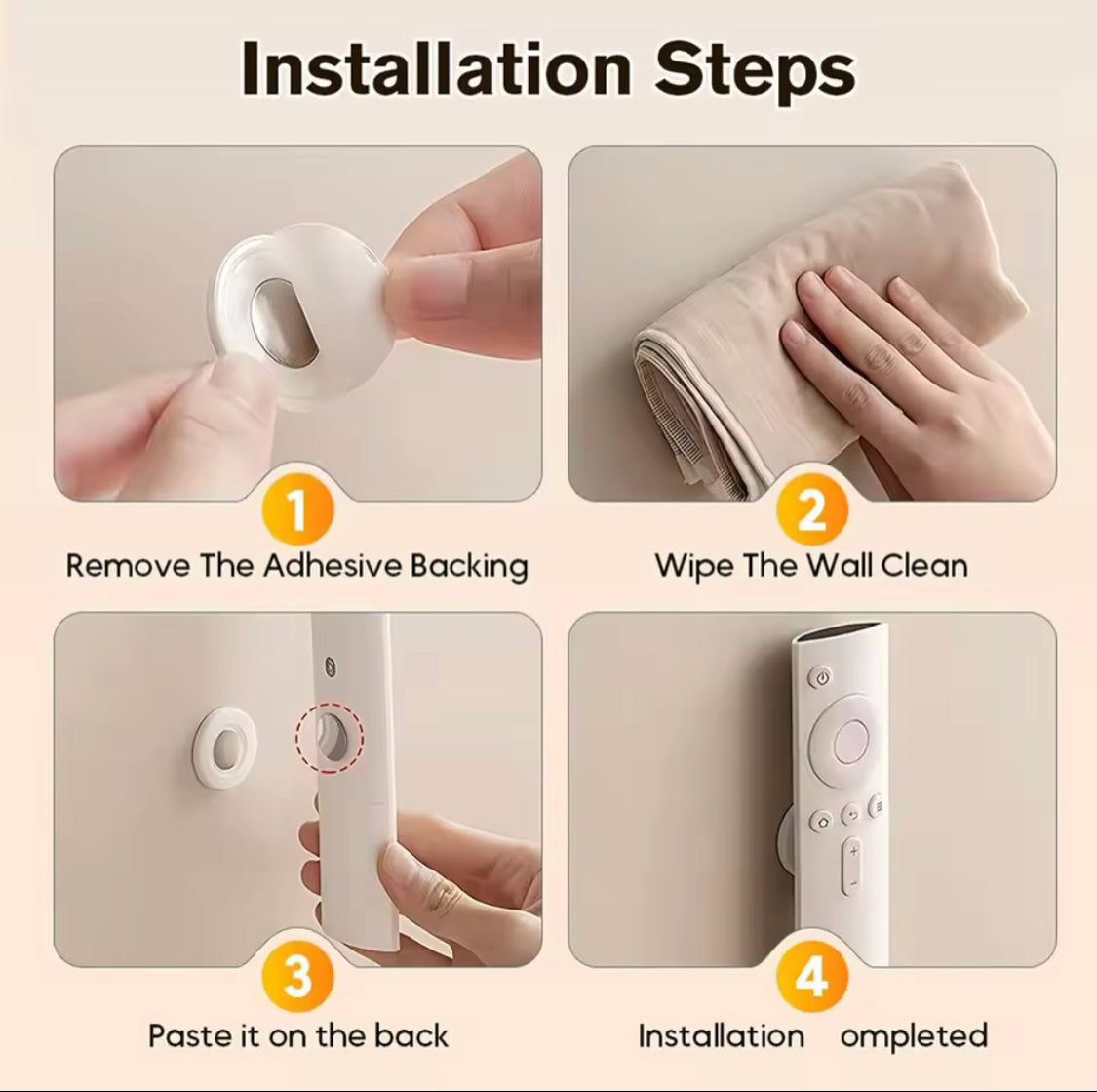 5 Pcs Strong Magnetic Remote Control Holder, Strong Magnet Self Adhesive Hook, Wall Mount Adhesive TV/Air Conditioner Remote Control Holder