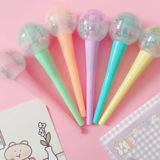 Lollipop Shape Highlighter, Colorful Marker Highlighter, Paint Marker Pen