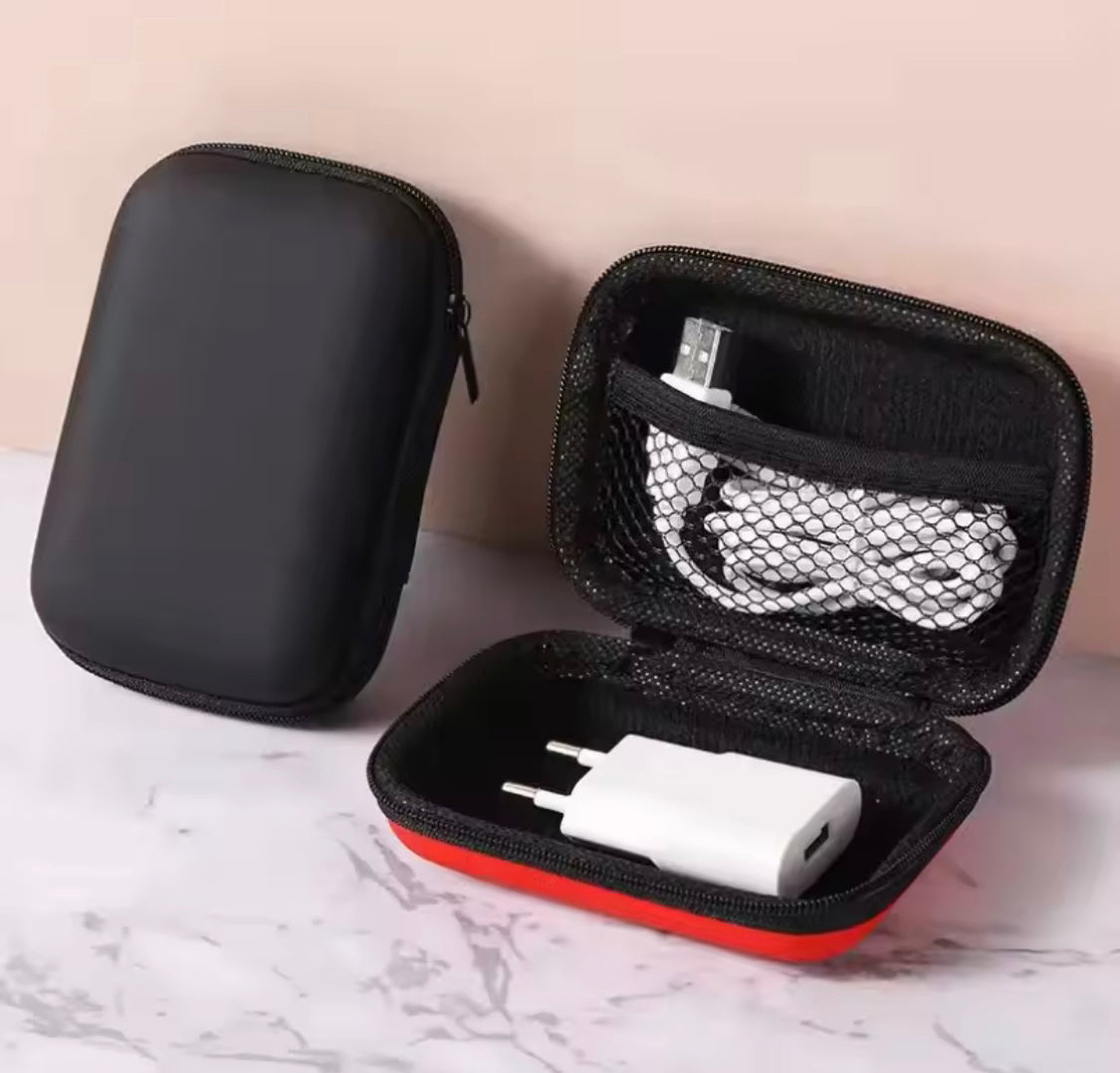 Portable Electronics Travel Organizer Case, Smart Gadget Vault, Pocket Tech Organizer, ZipTech Storage Case, Travel Tech Companion, Gadget Guard Mini Case