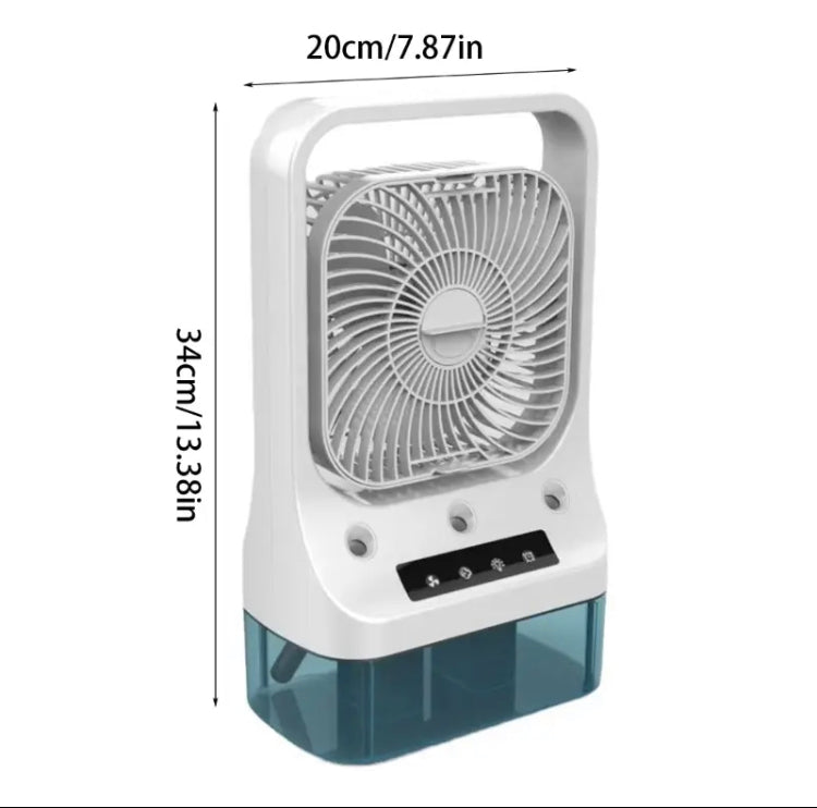 Portable Air Conditioner Fan, Humidifying Desktop Fan with Night Light, Air Cooler Home Fans