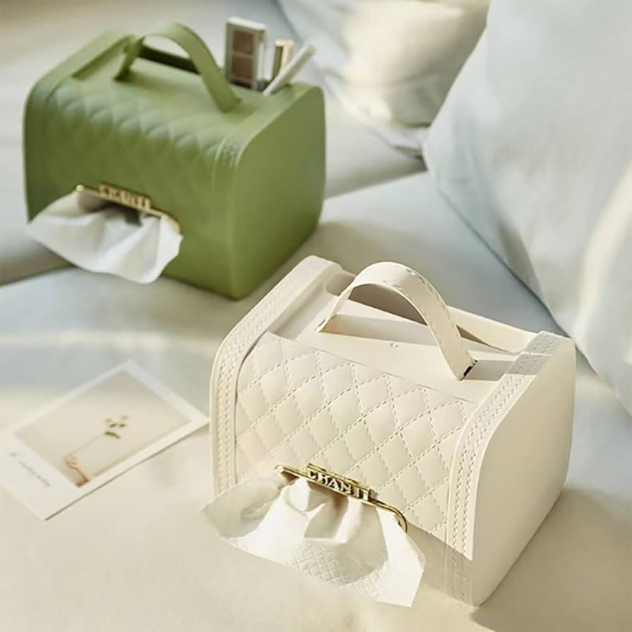 Handbag Shaped Tissue Box, Leather Bag Tissue Box Container, Leather Bag Napkin Container, Luxury Design Tissue Box Holder