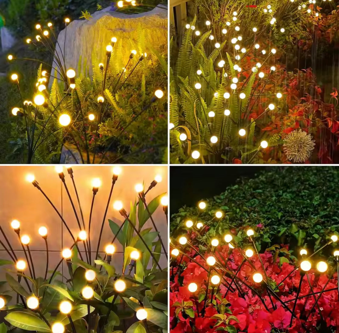 Led Solar Firefly Lights, Outdoor Garden Lawn Lights, Waterproof Swaying Light, Party Decorations Solar Lamp
