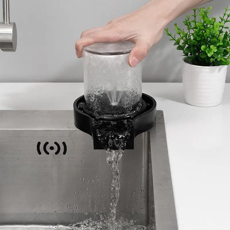 Automatic Cup Washer, Faucet Glass Cleaner For Kitchen Sink, Bar Glass Rinser Coffee Pitcher, Washer Bottle Rinser Wash Cup Tool, Faucet Bar Glass Rinse, Kitchen Sink Accessories Sets Glass Rinser, High Pressure Glass Cleaner