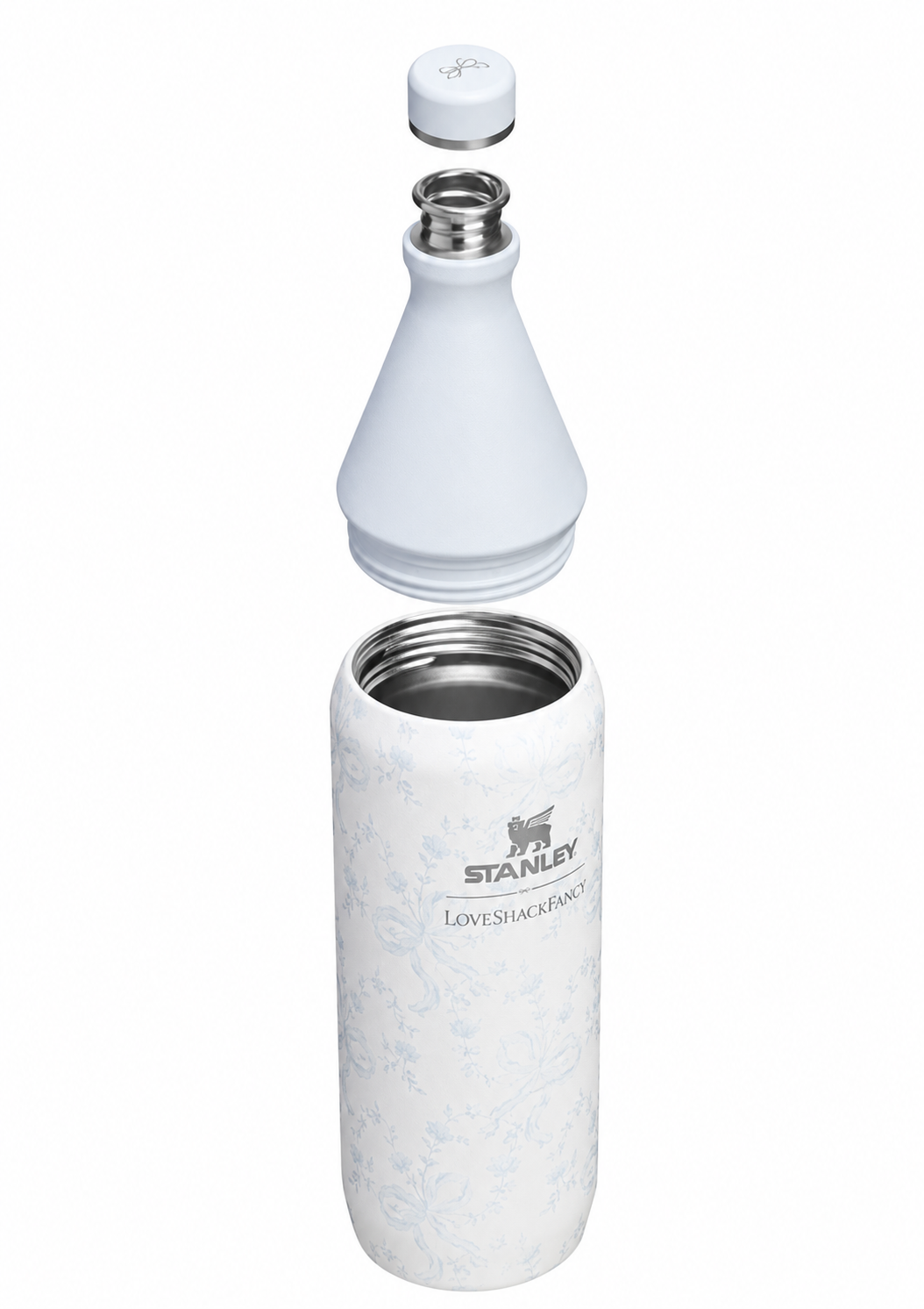 Floral Insulated Water Bottle, Elegant Floral Travel Mug, Stainless Steel Floral Bottle, Petal Print Thermal Bottle